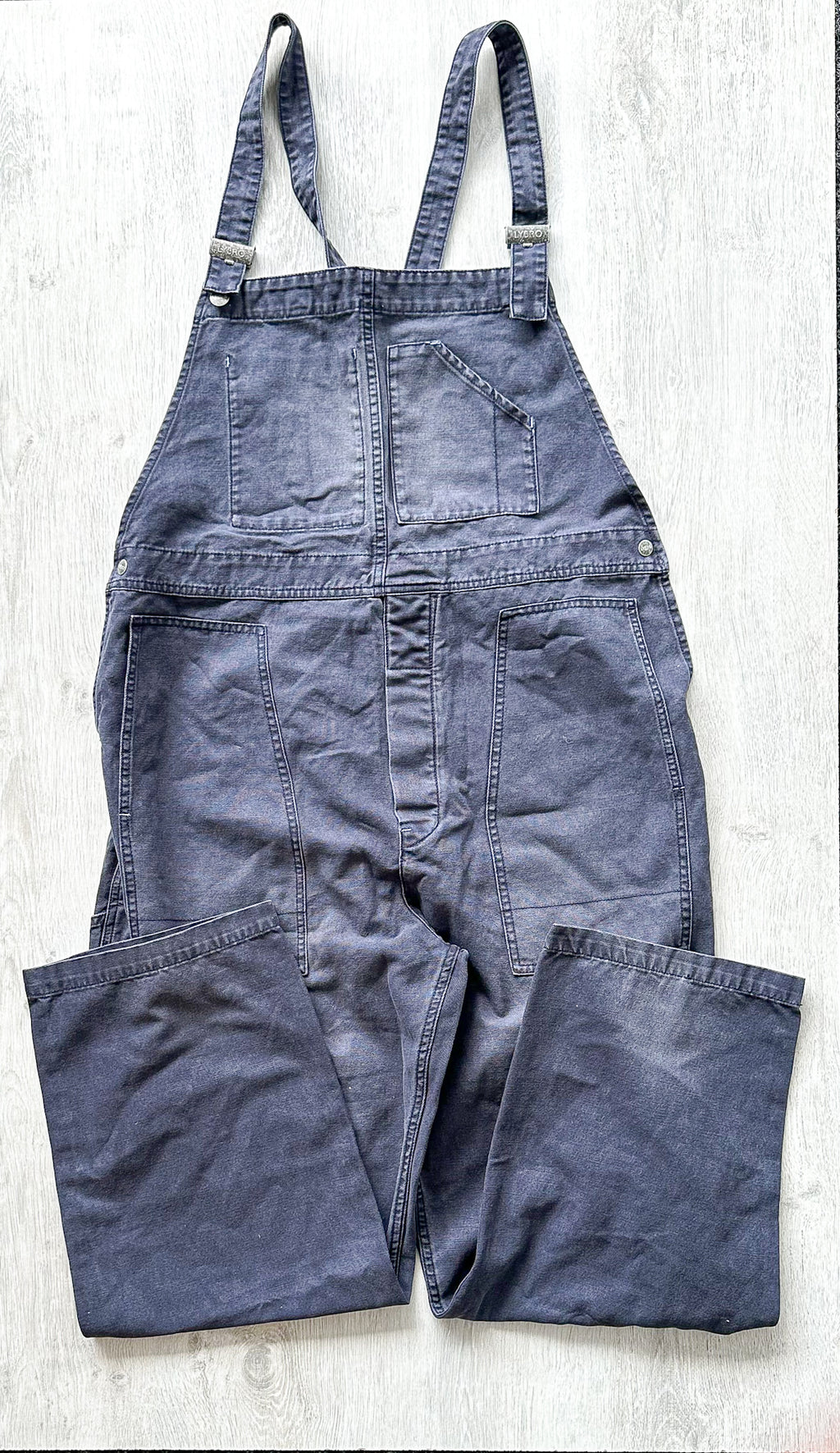 Nigel Cabourn Lybro Cotton Canvas Dungarees Navy Blue - House Of Huntington