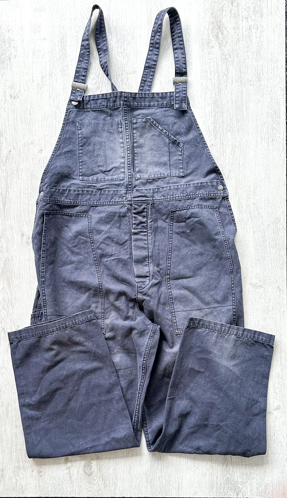 Nigel Cabourn Lybro Cotton Canvas Dungarees Navy Blue - House Of Huntington