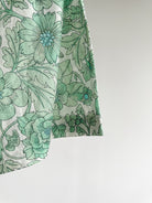 The Vampire's Wife The Persuasion Linen Floral Green High Waist Shorts - House Of Huntington