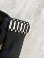 DAVID KOMA Black Embellished Detail Off Shoulder Long Sleeve Dress - House Of Huntington