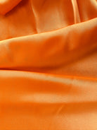 DAVID KOMA Orange Satin High Neck Drape Detail Sleeveless Top - House Of Huntington