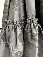 The Vampire's Wife Endurance Black Floral Jacquard Satin Strapless Dress - House Of Huntington