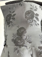 The Vampire's Wife Endurance Black Floral Jacquard Satin Strapless Dress - House Of Huntington