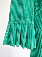 The Vampire's Wife Emerald Green Festival Jumbo Cord Day Length Dress - House Of Huntington