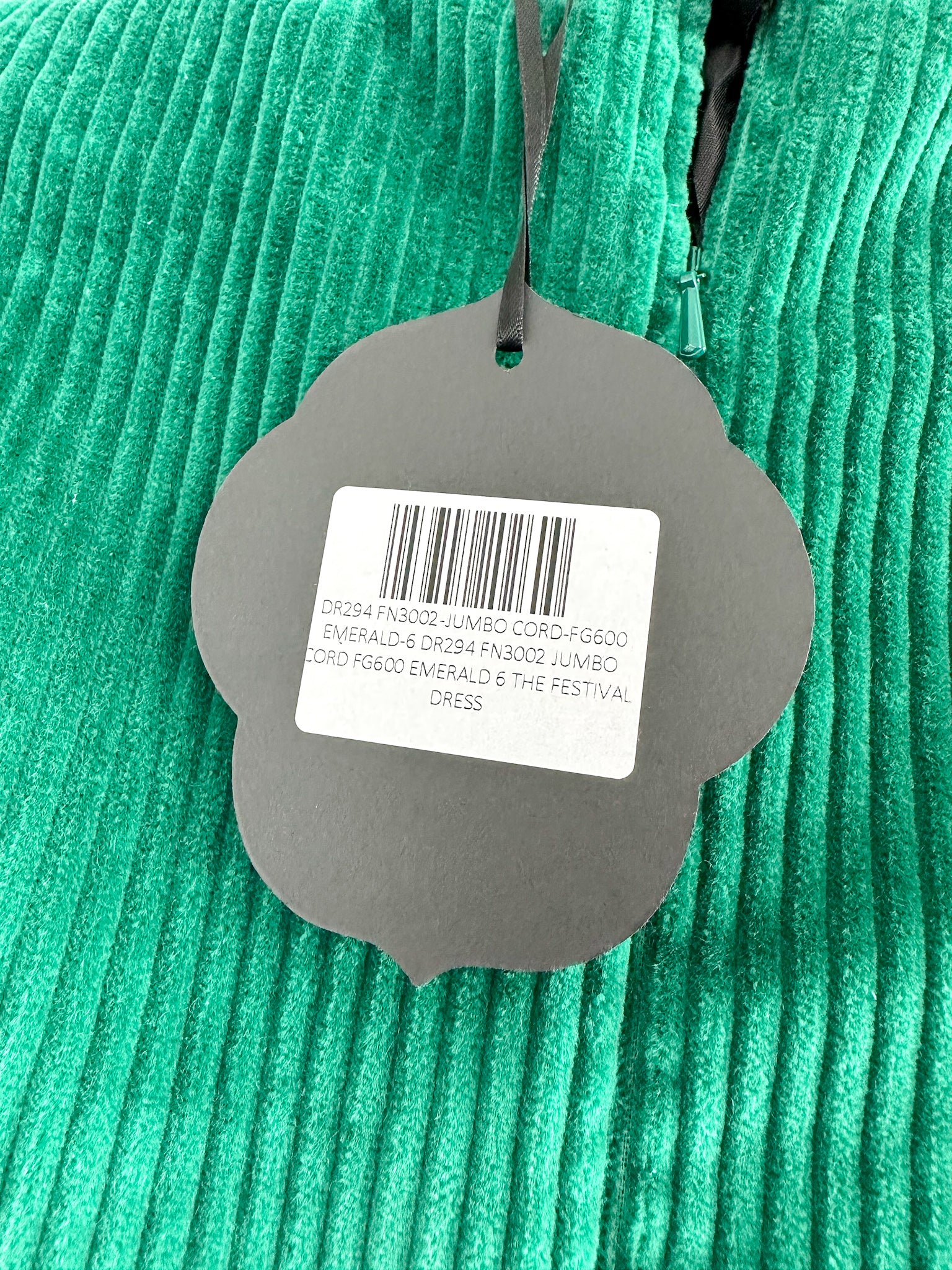 The Vampire's Wife Emerald Green Festival Jumbo Cord Day Length Dress - House Of Huntington