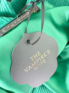 The Vampire's Wife Emerald Green Festival Jumbo Cord Day Length Dress - House Of Huntington