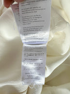 16ARLINGTON象牙白Minelli羽毛装饰绉纱网状细节无肩带婚纱