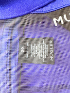 Mugler Alien Illusion Shaping Purple Logo Embossed Bodysuit