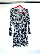Rixo London Celeste Psychedelic Monochrome Klimt Silk Summer Mini Dress - House Of Huntington