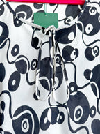 Rixo London Celeste Psychedelic Monochrome Klimt Silk Summer Mini Dress - House Of Huntington