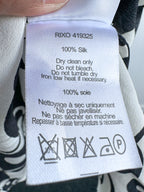 Rixo London Celeste Psychedelic Monochrome Klimt Silk Summer Mini Dress - House Of Huntington