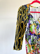 Rixo London Madonna Silk Floral Chain Mixed Satin Wrap Dress - House Of Huntington