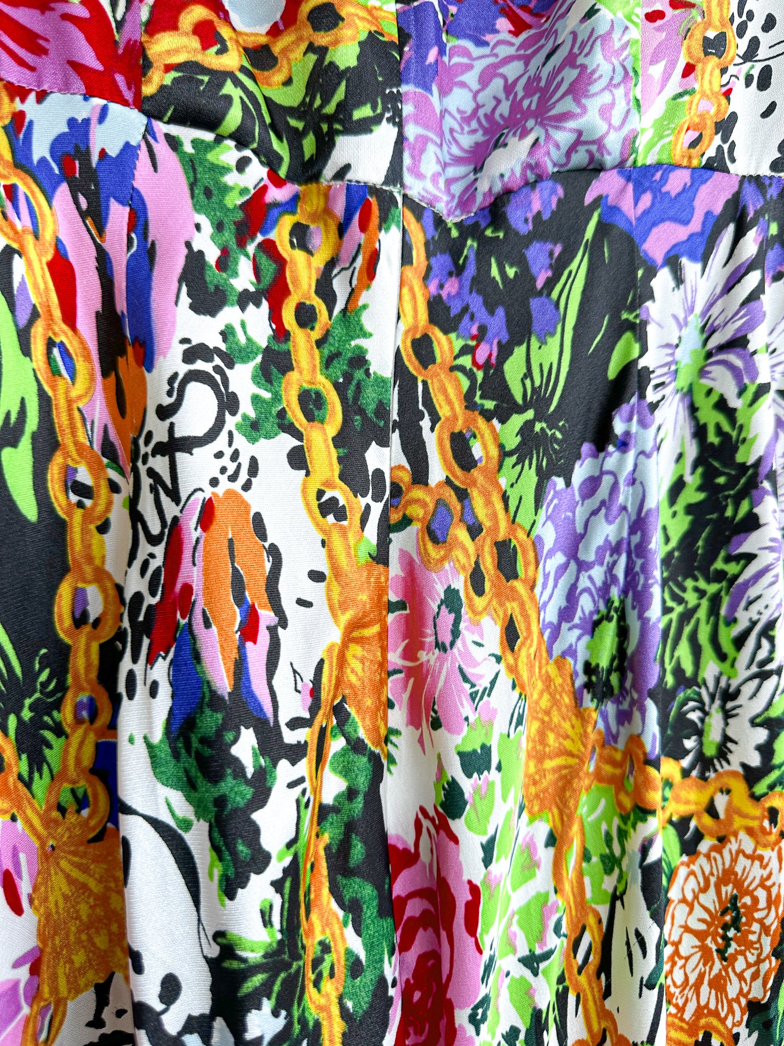 Rixo London Madonna Silk Floral Chain Mixed Satin Wrap Dress - House Of Huntington
