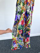 Rixo London Madonna Silk Floral Chain Mixed Satin Wrap Dress - House Of Huntington