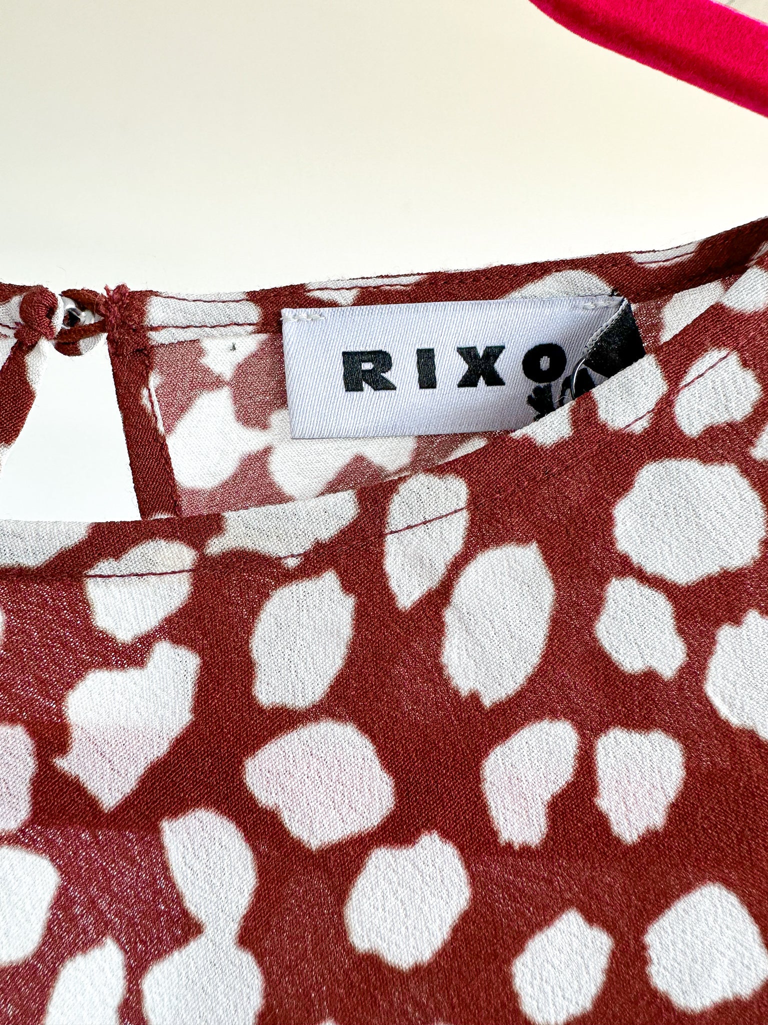 Rixo London Jess Spotted Puff Sleeve Brown Summer Maxi Dress - House Of Huntington