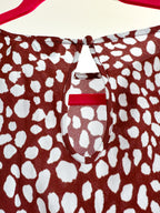 Rixo London Jess Spotted Puff Sleeve Brown Summer Maxi Dress - House Of Huntington