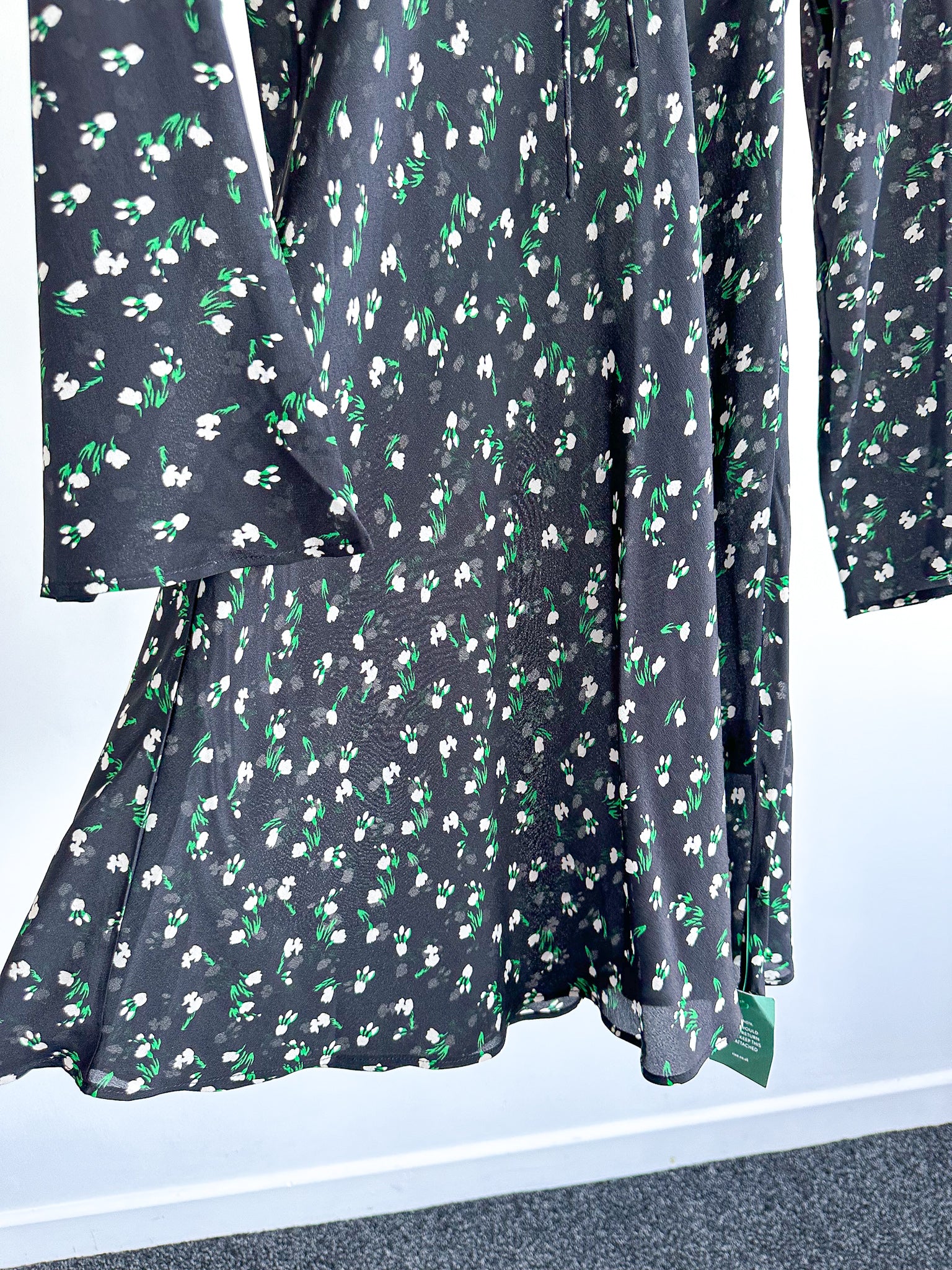 Rixo London Celeste Silk Ditsy Floral Print Summer Mini Dress - House Of Huntington