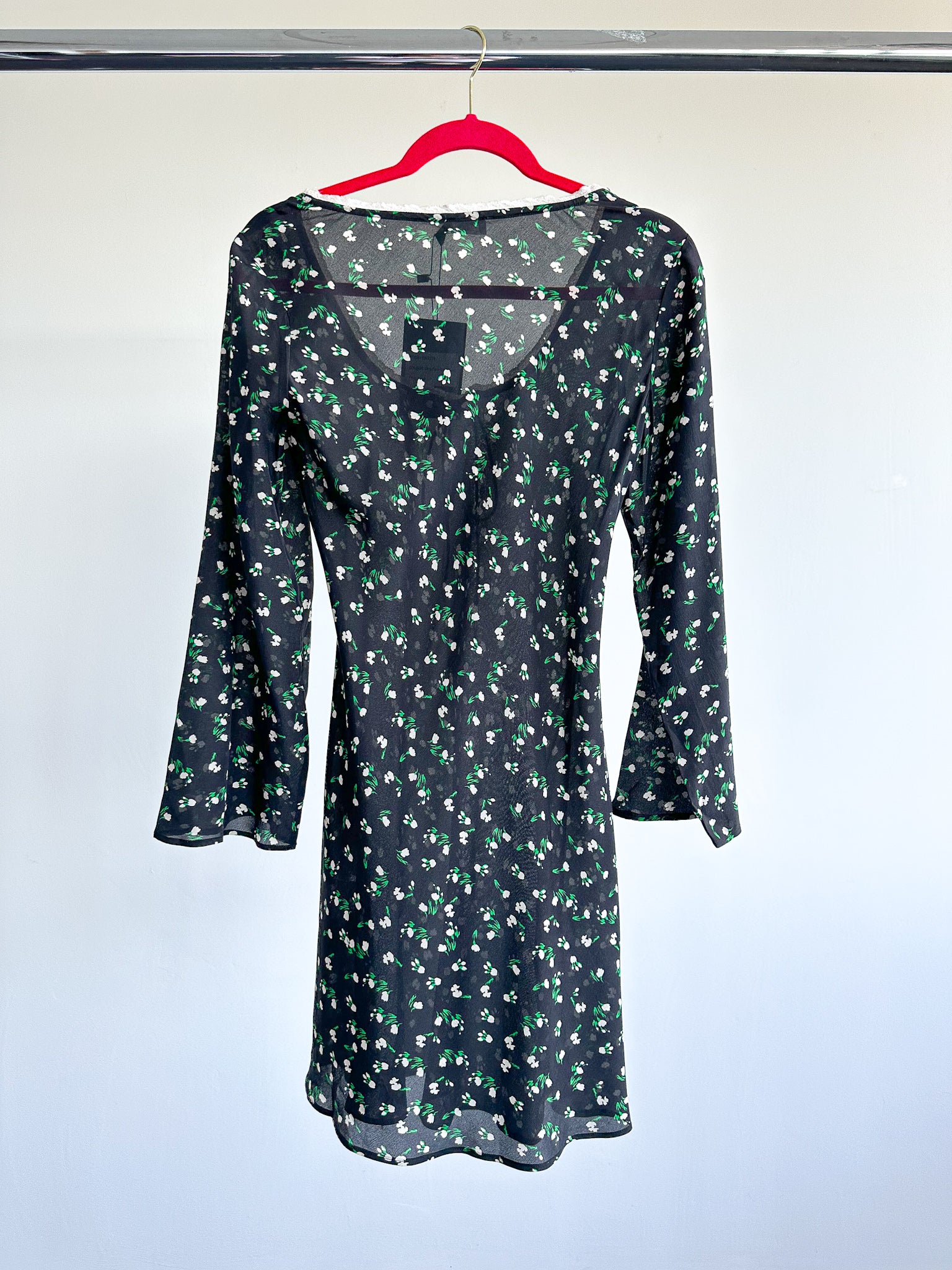 Rixo London Celeste Silk Ditsy Floral Print Summer Mini Dress - House Of Huntington