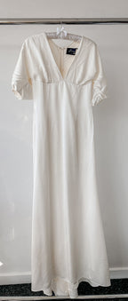 Julie De Libran Bridal White Puff Sleeve Wedding Dress