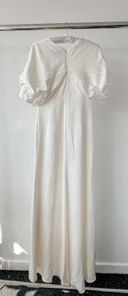 Julie De Libran Bridal White Puff Sleeve Wedding Dress