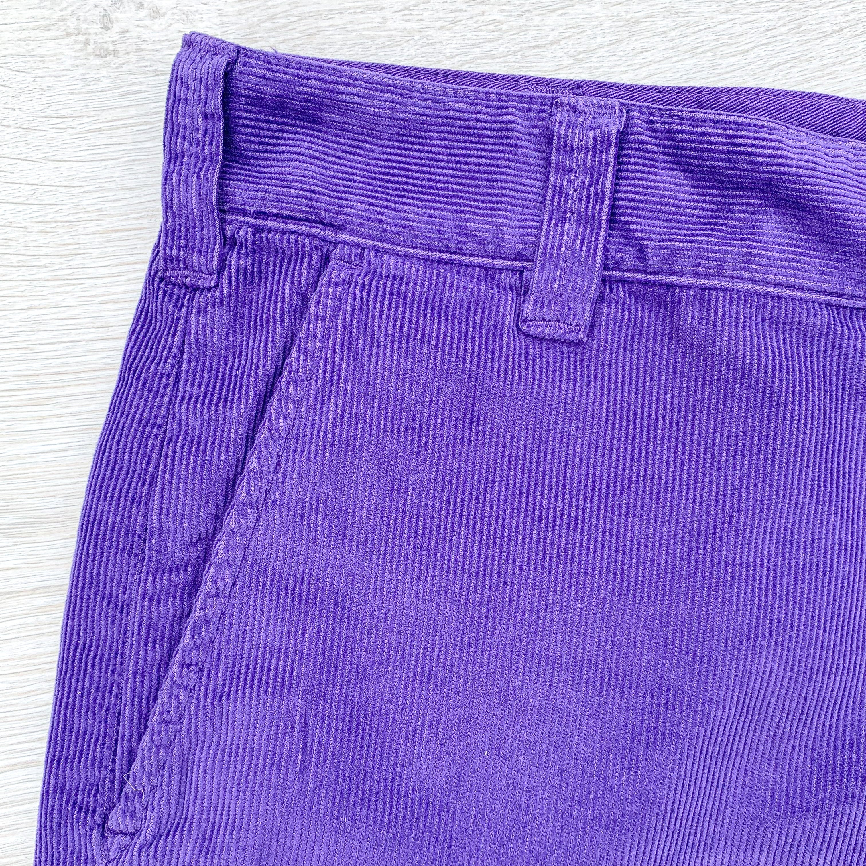 Drake's Purple Needle Cord Cotton Corduroy Chino Shorts - House Of Huntington