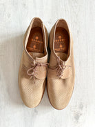 Private White V.C X Grenson Williams Perforated Suede Derby Shoe In Mushroom Brown - House Of Huntington