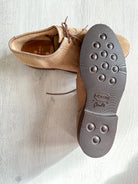 Private White V.C X Grenson Williams Perforated Suede Derby Shoe In Mushroom Brown - House Of Huntington
