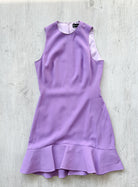 DAVID KOMA Purple Sleeveless Pleat Hem Dress - House Of Huntington