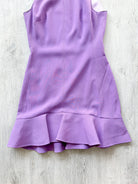 DAVID KOMA Purple Sleeveless Pleat Hem Dress - House Of Huntington