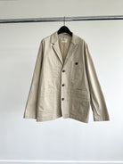 Folk Mens Beige Herringbone Workwear Blazer Jacket - House Of Huntington