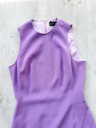 DAVID KOMA Purple Sleeveless Pleat Hem Dress - House Of Huntington