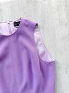 DAVID KOMA Purple Sleeveless Pleat Hem Dress - House Of Huntington