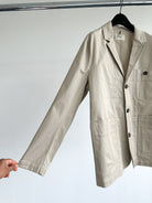 Folk Mens Beige Herringbone Workwear Blazer Jacket - House Of Huntington