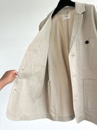 Folk Mens Beige Herringbone Workwear Blazer Jacket - House Of Huntington