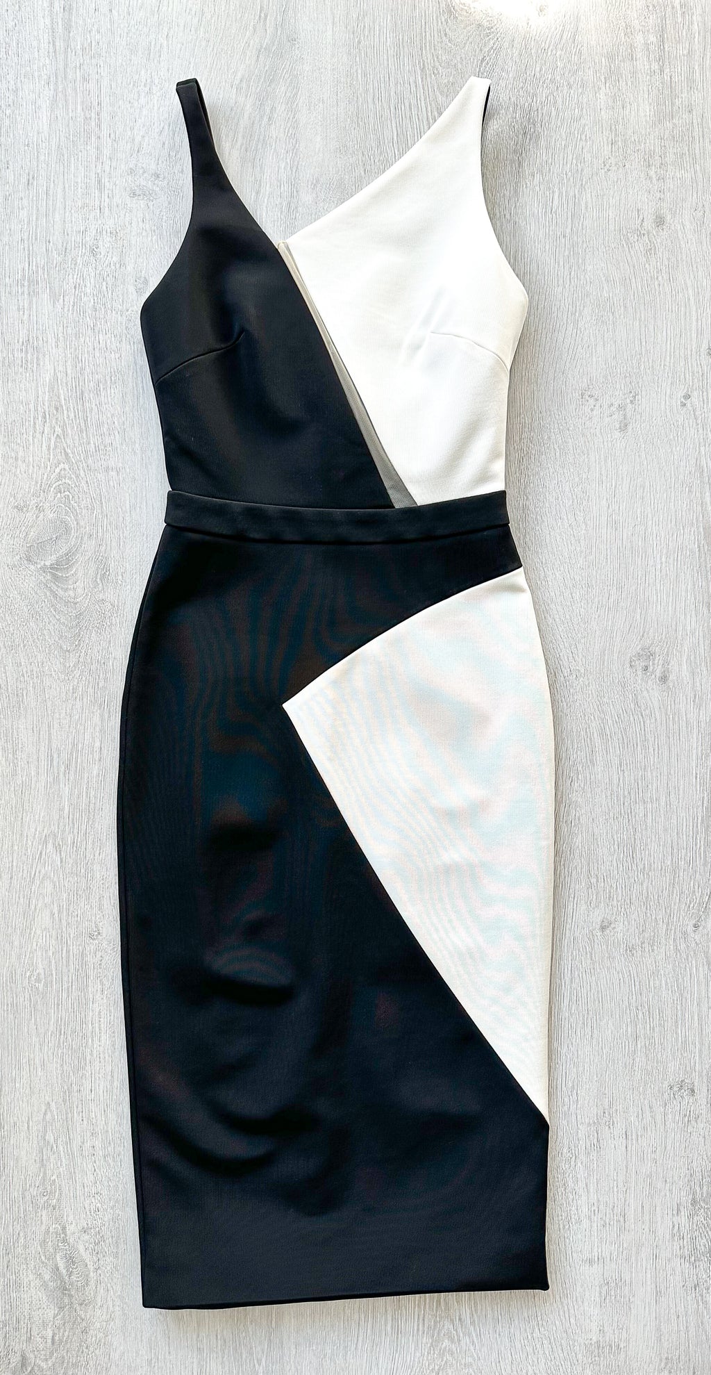 ديفيد كوما أحادية اللون أسود أبيض بلا أكمام شبكة التفاصيل قلم رصاص اللباس