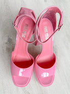 PARIS TEXAS Pink Tatiana Patent Leather Platform 130mm High Heels - House Of Huntington