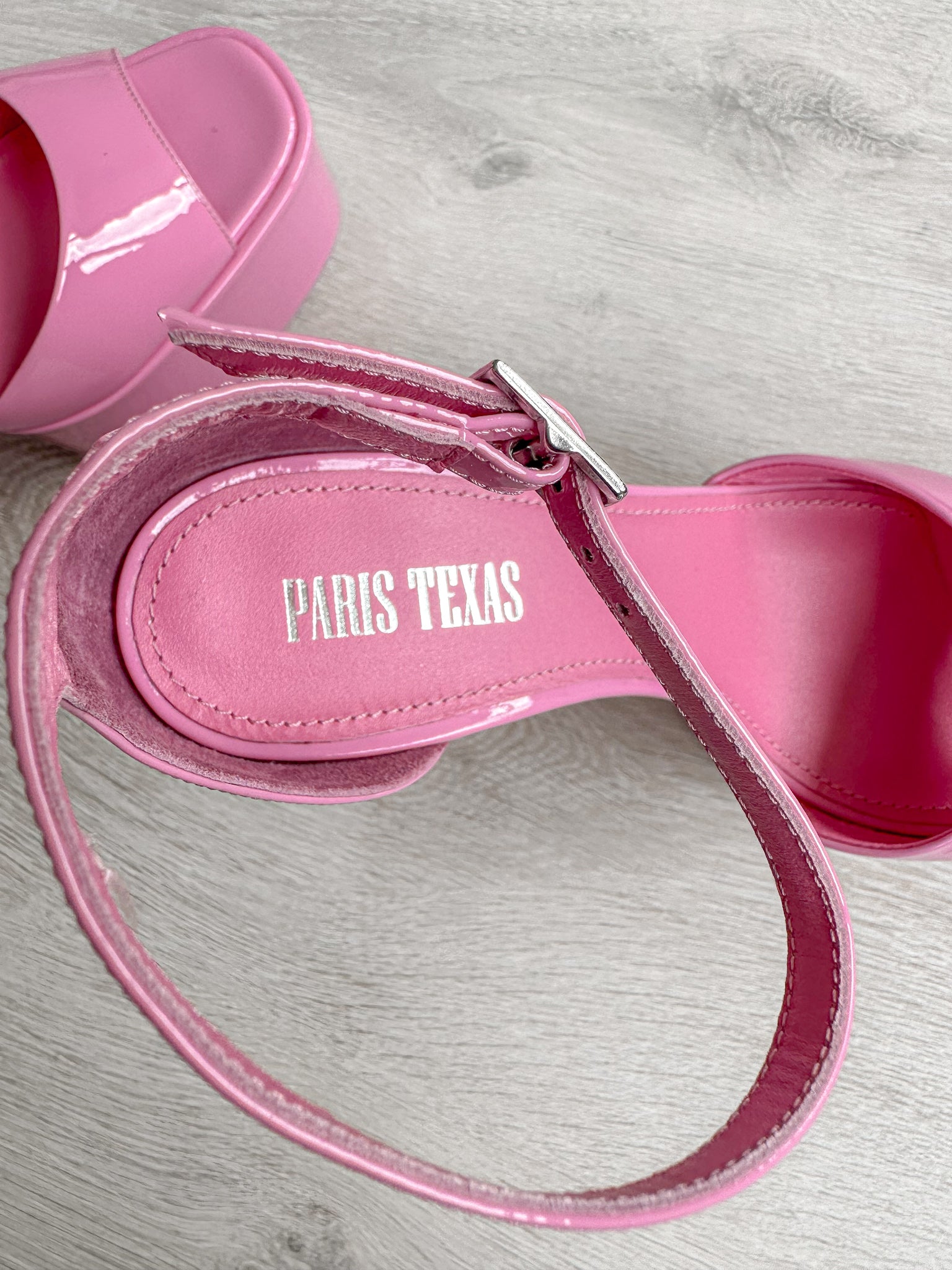 PARIS TEXAS Pink Tatiana Patent Leather Platform 130mm High Heels - House Of Huntington