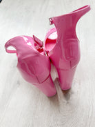PARIS TEXAS Pink Tatiana Patent Leather Platform 130mm High Heels - House Of Huntington
