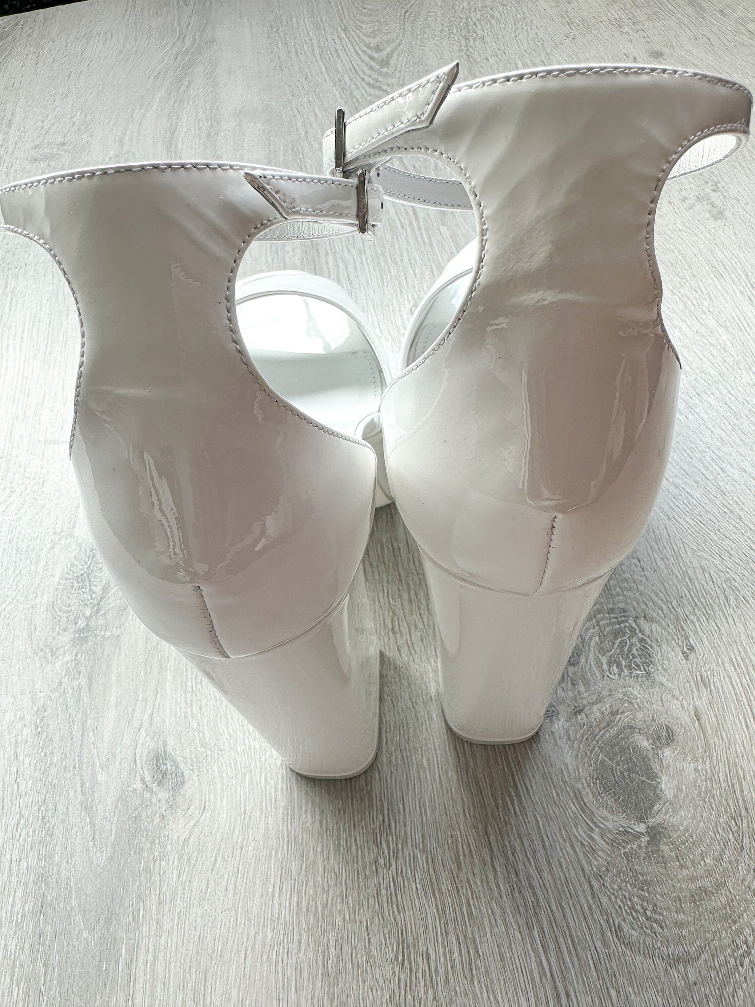 PARIS TEXAS White Tatiana Patent Leather Platform 130mm High Heels - House Of Huntington