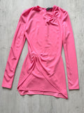 DAVID KOMA Pink Long Sleeve Wrap Detail Ruched Mini Dress - House Of Huntington