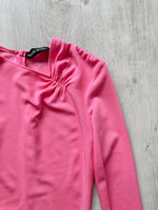 DAVID KOMA Pink Long Sleeve Wrap Detail Ruched Mini Dress - House Of Huntington