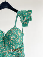 SELF-PORTRAIT Butterfly Guipure Lace Green Mini Cut Out Dress - House Of Huntington