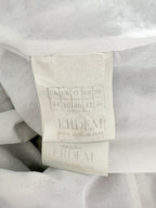 Erdem ผ้าลินินลายดอกไม้ปักสีฟ้าสีขาว strappy OTTO MIDI DRESS