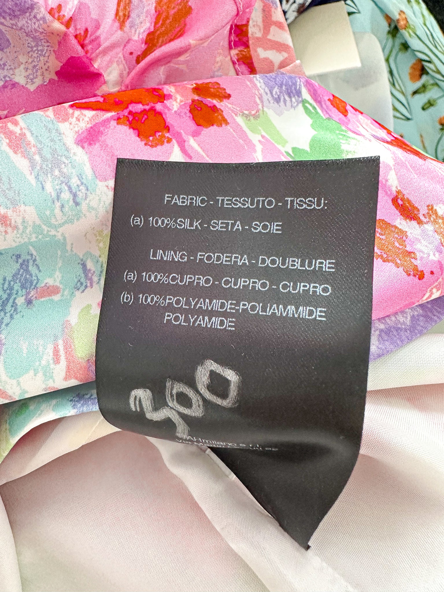 ALESSANDRA丰富花卉印花塔夫绸蝴蝶结前褶饰迷你连衣裙