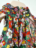 Christopher Kane Psych Floral Cut-Out Midi Dress