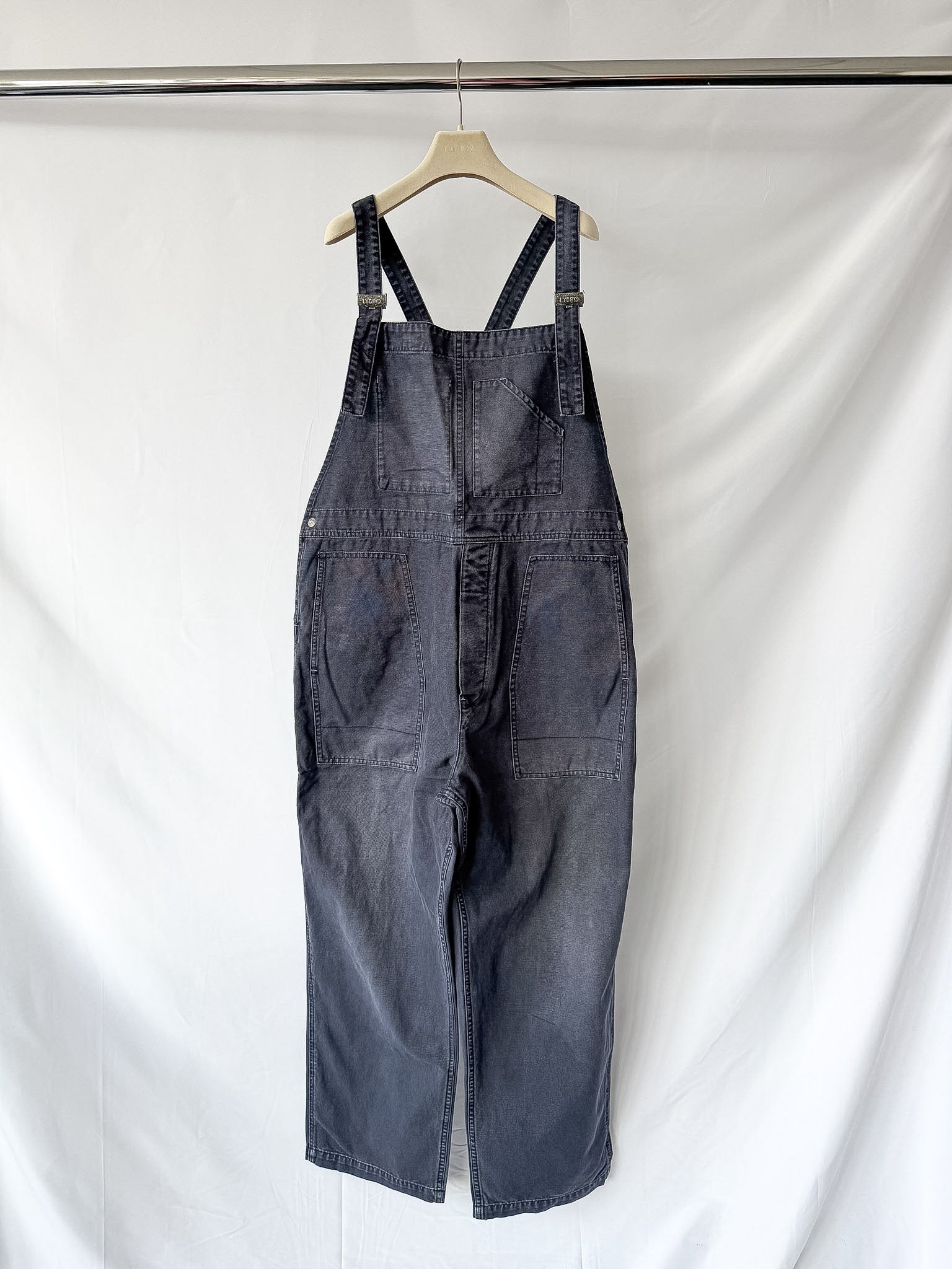 Nigel Cabourn Lybro Cotton Canvas Dungarees In Navy – House Of
