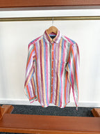 Drake's Linen Pastel Striped Shirt - House Of Huntington