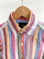 Drake's Linen Pastel Striped Shirt - House Of Huntington