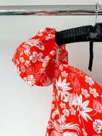Borgo De Nor Ziggy Red Floral Off Shoulder Hemera Mini Dress
