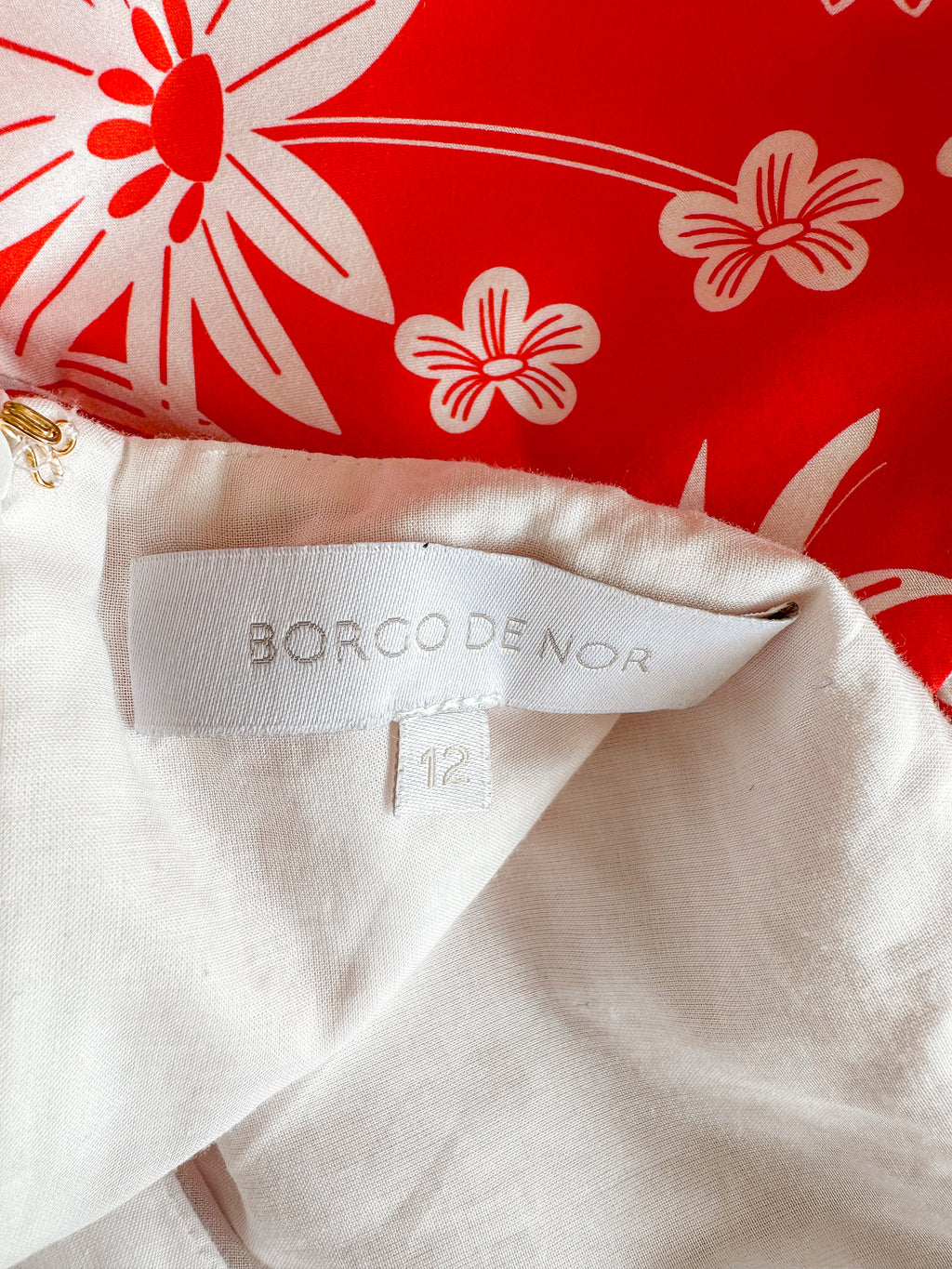 Borgo De Nor Ziggy Red Floral Off Shoulder Hemera Mini Dress